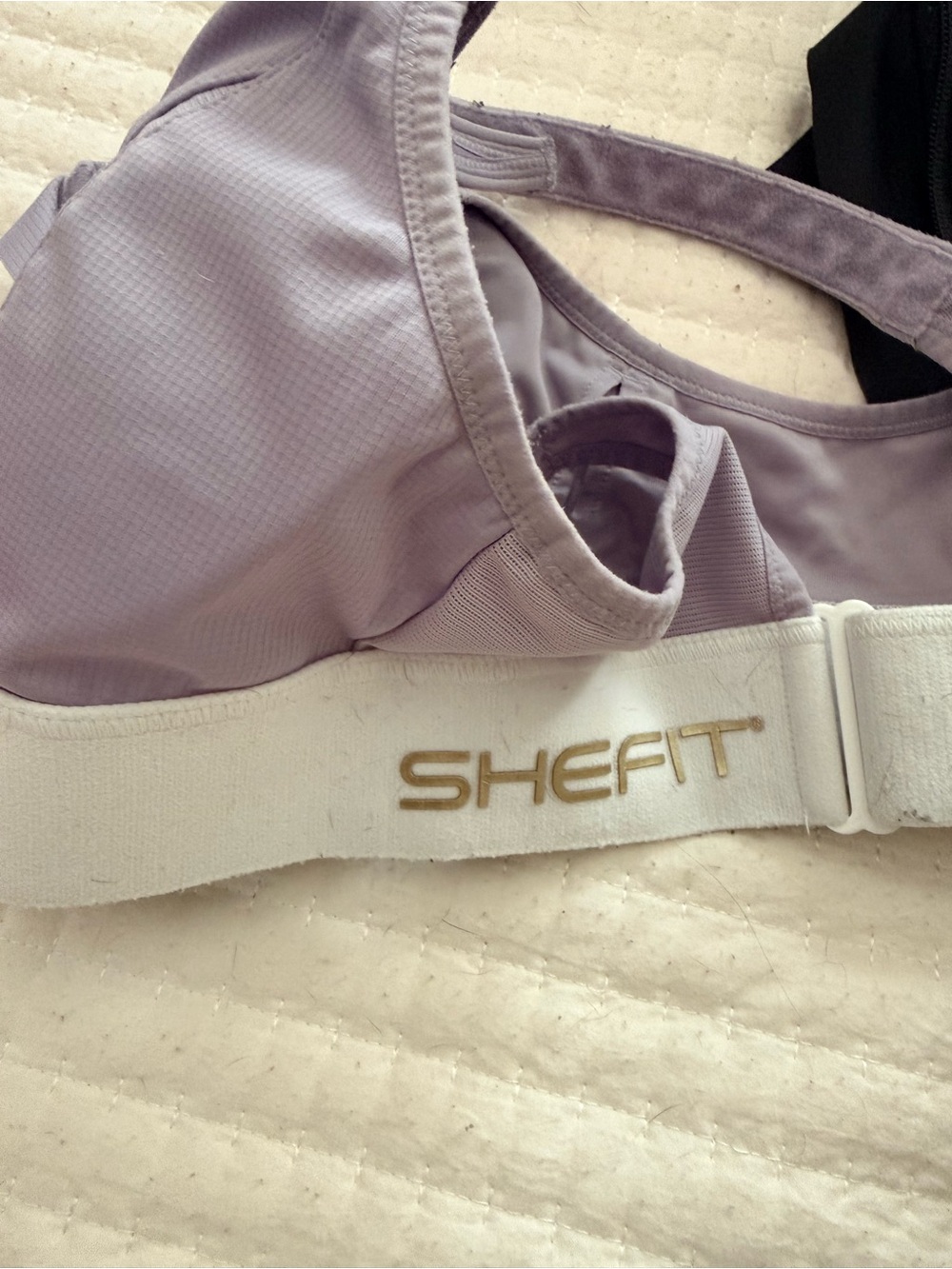 SHEFIT Lavender Support Sports Bra with White Band
